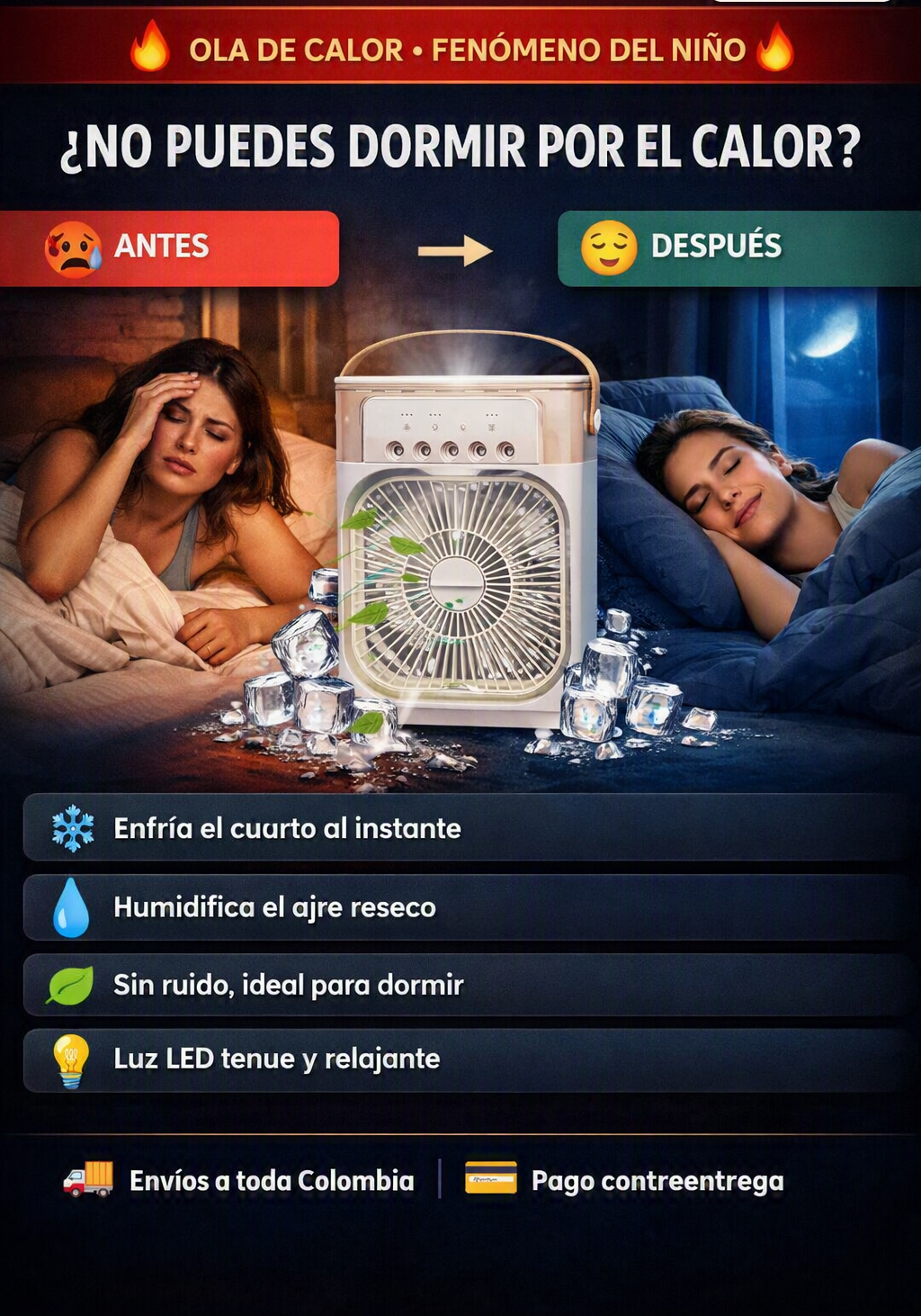 BRISA PRO VENTILADOR Y HUMIDIFICADOR DE AIRE 2 EN