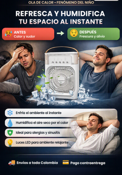 BRISA PRO VENTILADOR Y HUMIDIFICADOR DE AIRE 2 EN