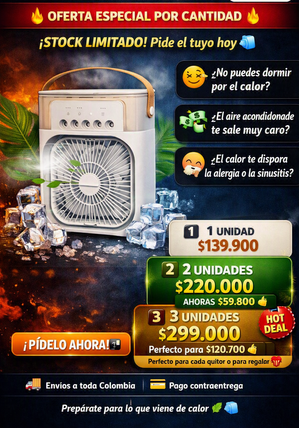 BRISA PRO VENTILADOR Y HUMIDIFICADOR DE AIRE 2 EN