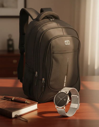 COMBO MODA HOMBRE BOLSO MAS RELOJ
