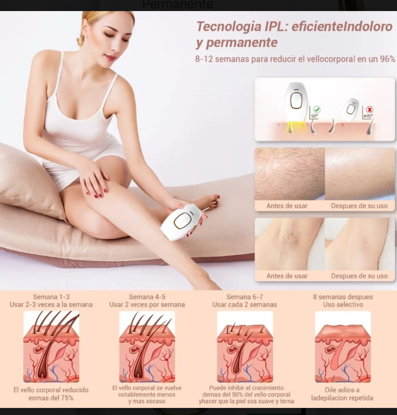 Bella Flash Pro Depiladora Laser
